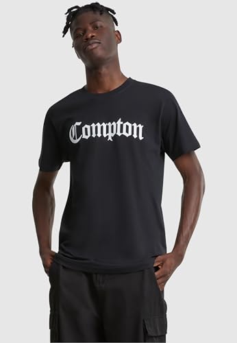 Mister Tee Camiseta de Manga Corta para Hombre Compton tee, Negro, L