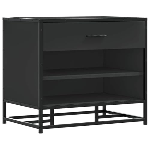Banc à chaussures noir pour éviter le désordre meuble stable avec fixation - 4