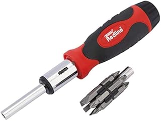 Draper Redline Series 28759 Ratchet Screwdriver and Bit Set, Frustration-Free Packaging, Assorted color - 14 Pieces