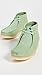 Clarks Men's Suede Wallabee Boots, Green Suede, 10.5 Medium US