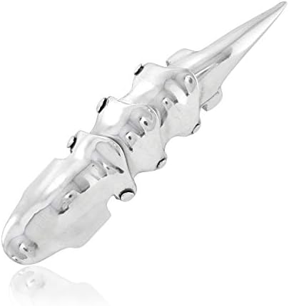 Namaste Jewelers Reflective Claw Full Finger Armor Hinged Ring Pewter Jewelry