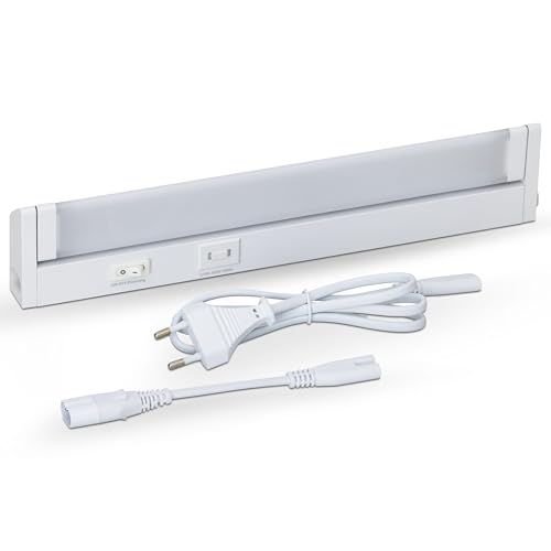 SEBSON LED Unterbauleuchte Küche 30cm – dimmbar, 3 Lichtfarben 2700K/4000K/6500K, schwenkbar, Schalter & Stecker 230V, Lichtleiste verlängerbar