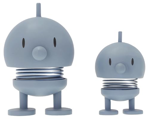 Hoptimist Bumble Set Limited Edition, Wackelfigur & Glücksbringer, Skandinavische Deko Figuren für Wohnzimmer & Büro, Lustige Kleine Geschenke, X-Small/Small, Sky