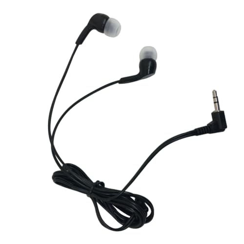 HEMOTON Auriculares Intraaurales 3,5 Mm Cable para Hombres y Mujeres, Diseño Liviano y Cómodo, Uso Diario Música, Color Negro Plástico, Auricular de Teléfono Funcional