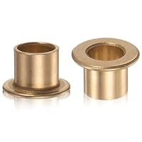 CPJJ 2 Stück Flansch Lager Hülse,Sintermessing Gleitlager,Flansch Dicke Bronze Buchse Selbstschmierende Gleitbuchsen Hülse für Industrieanlagen,12x14x15mm