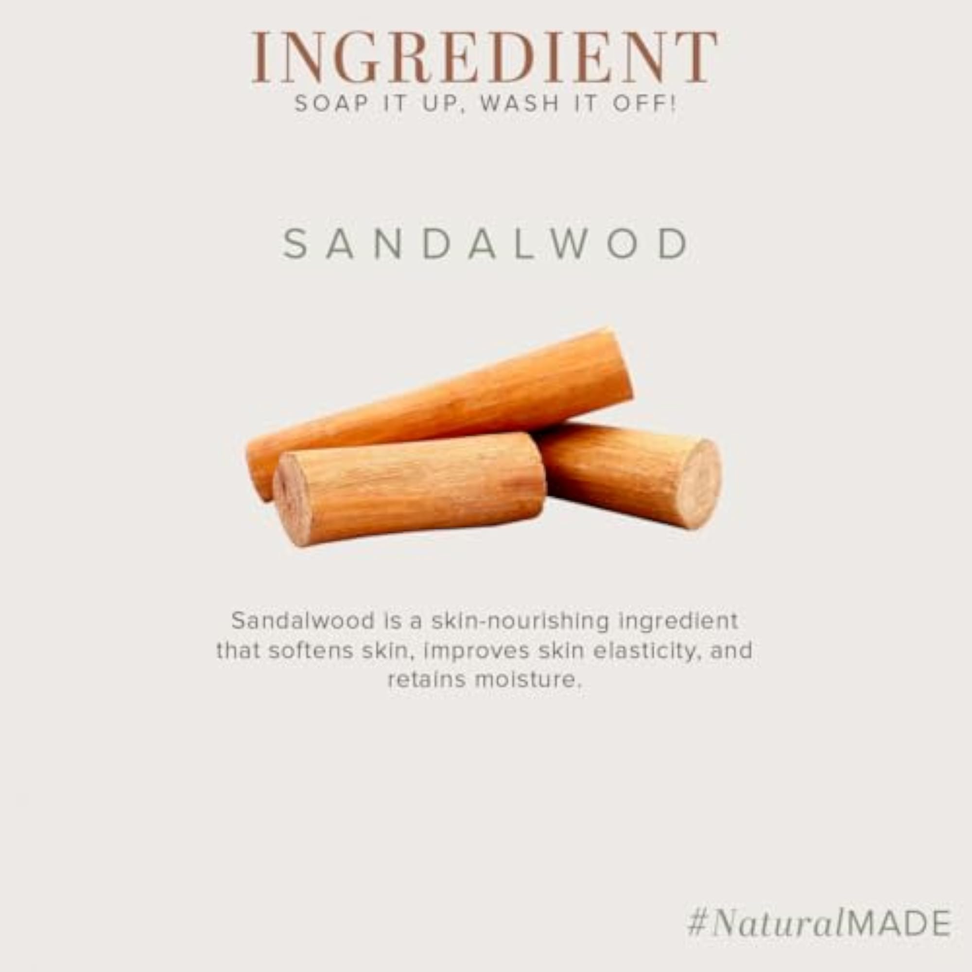 Sandalwood Hand Wash, Purifying & Calming Cleanser