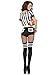 Leg Avenue womens - 3 Piece No Rules Referee Romper Set Sexy Sports Halloween for Women Adult Sized Costume, Black/White, Small US