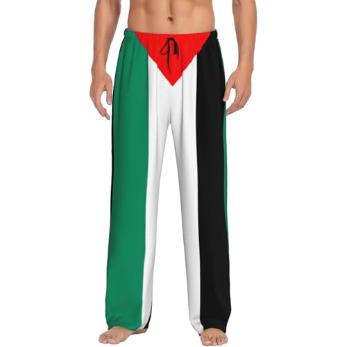 Palestine flag print Pajama Pants Men Pajama Pants PJS Pants Mens Pajama Pant Sleepwear Bottom Pants with Pocket