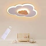 ☁ Diseño de moda: la lámpara de techo toma la forma de nubes y bloques de madera con incrustaciones como decoración que puede decorar la habitación de los niños y también iluminar tu habitación cuando oscurece.