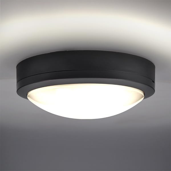 Close-up of the illuminated Brilagi LED Outdoor Ceiling Light