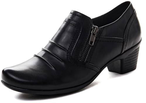 Women Dressy Shoes Low Chunky Block Heels Slip-On Office Business Work Pumps Loafers & Slip-ons