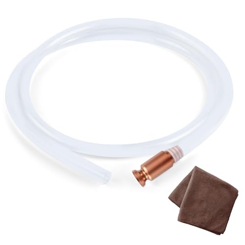 Vcohs Siphon Pump for Gasoline,Siphon Hose,Safety Syphon,Gas Syphon Hand Pump,Gas Siphon Hose,6-Foot Safety Silicone Hose Siphon. For Automobiles, Industry, Households, Farms, Wineries.