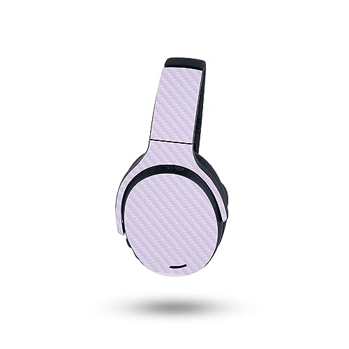 Image of MightySkins Carbon Fiber Skin Compatible with Skullcandy Crusher ANC 2 - Solid Lilac | Protective, Durable Textured Carbon Fiber Finish | Easy to Apply