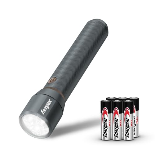 Image of Energizer LED Flashlight Vision PRO, Ultra Bright 1000+ Lumens, IPX4 Water Resistant, Aircraft-Grade Aluminum LED Light, Rugged Metal Flash Light for Outdoors, Emergency Power Outage, Gray