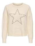 ONLY Onlrenata LS O-Neck Bling Knt, Blancocap Gris, S para Mujer
