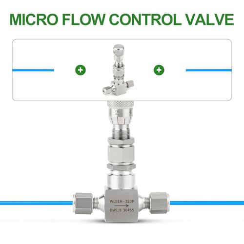 Válvula de aguja de 3 mm para regular medidores de instrumentos de control de flujo 6