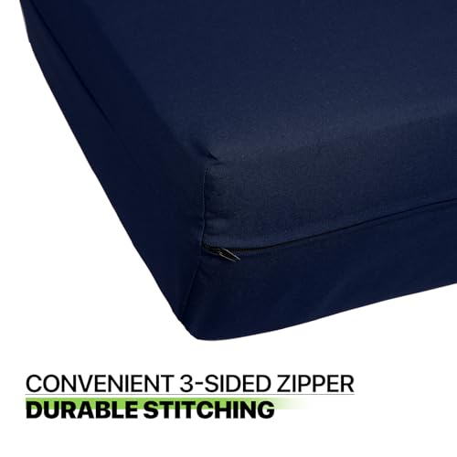 Magshion Futon Cover High Stretch Armless Sofa Bed Slipcover Anti-Slip Furniture Protector Twin Size 39"x75"x6" Navy Blue