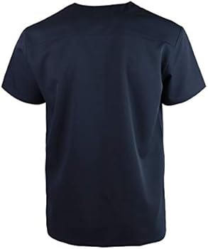 SNV Tunique Médicale Femme Manche Courte Col V Blouse Médicale Professionnelle Fermeture Par Boutons Pressions Uniforme Médicale Femme Blanc XS