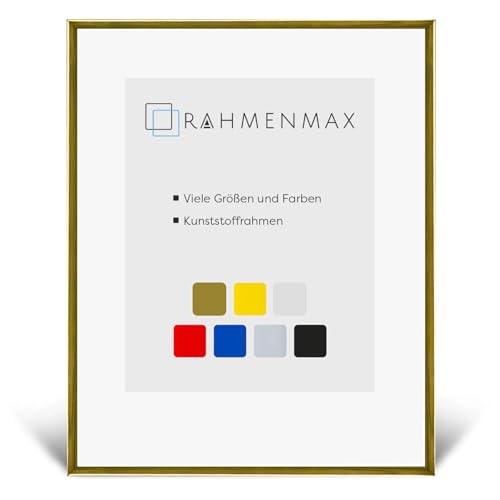 Cadre photo complet en plastique doré RahmenMax Texas 76x44 cm