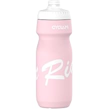 Bike Water Bottle 22oz/650ml Cycling Squeeze Water Bottle BPA Free Leakproof Easy-Squeeze Sports Bottles for Bicycle Gym Camping Hiking Cherry Blossom Pink