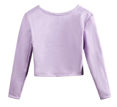 Image of DANSHOW Girls Ballet Wrap Top Long Sleeve Dance Sweater Toddler