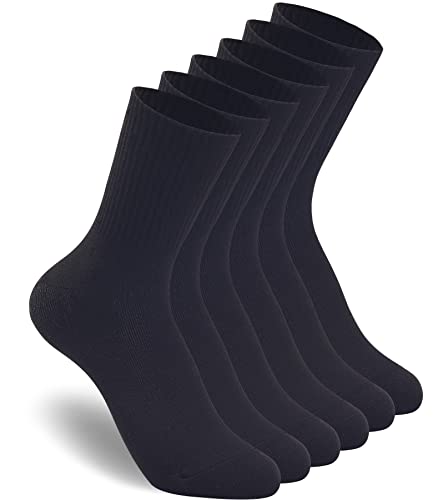 Image of HAVE A TREE 3-12 Pairs Womens Crew Lightweight Thin Calf Socks Size 6-11 | Lightweight thin crew calf socks for women, soft breathable comfort, perfect fit, durable everyday wear at great value.