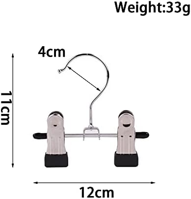 6 Pcs Double Adjustable Clips Boots Hangers Trouser Hangers Skirt Hangers with Clip for Trouser Skirt Pants Clothes