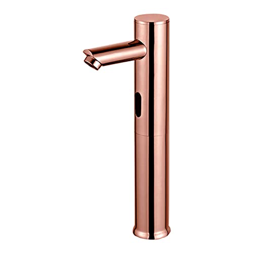 Grifos monomando de lavabo automáticos oro rosa grifo baño electrónico