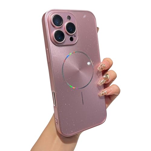 Coque iPhone 15 rose anti-rayure avec protection complète objectif et induction MagSafe