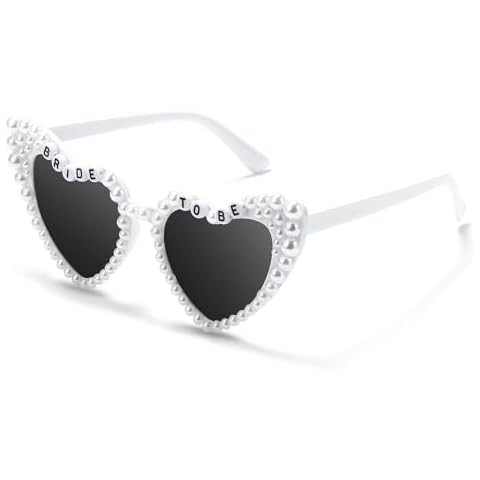Etercycle Heart Sunglasses, Bride to Be Gifts Bachelorette Party Bride Sunglasses, Cute Glasses for Women Bachelorette Party Cover