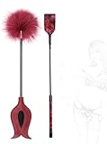 JiXGzAo Federpeitsche Federkitzler Mit Flogger Reiten Erotikpeitsche Sexspielzeug Erwachsenenzubehör Bondage Fesseln 2 Stück Erotisches Spanking SM BDSM For Paare