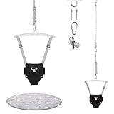 Baby Jumper with a Ceiling Hook for Infant & Toddlers, Baby Door Jumper with Adjustable Chain, Protable Baby Jumpers and Bouncers for Indoor/Outdoor, Baby Doorway Jumper with Soft Rug