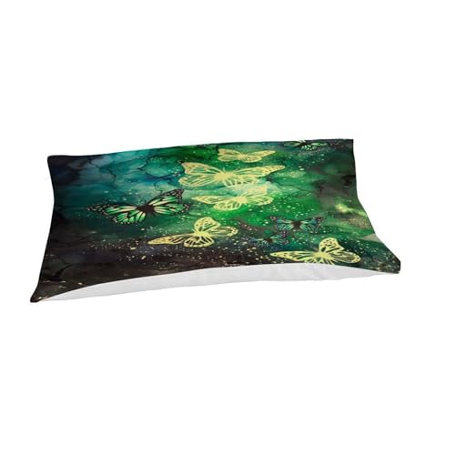 Papillon fluorescent housse de couette avec fermeture éclair pratique parure lit microfibre - 7