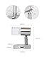 lighteu, 12V 2W A2 USB Decken- / Wandstrahler, Nickel-Finish, Nachttischlampe, Leseleuchte drehen und schwenken mit Touch-Schalter Dimmbares warmes weißes/blaues Licht für Yacht, Caravan, RV