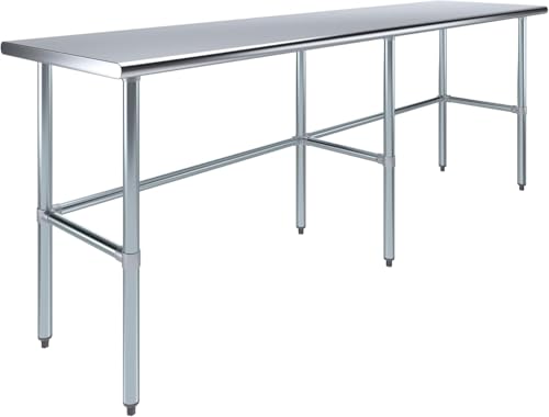 Image of 24 inchx96 inch Open Base Stainless Steel Work Table, NSF