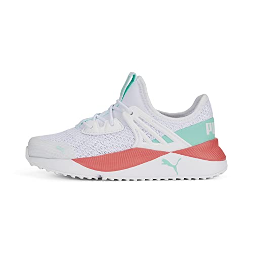 Image of PUMA Pacer Future Hook and Loop Sneaker, White-Mint-Loveable, 12.5 US Unisex Little Kid