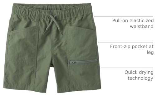 The Children's Place Boys Quick Dry Pull On Cargo 5.5" Shorts, Greenwich, 10 US - image 4