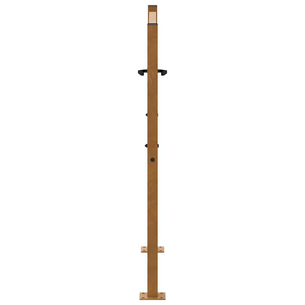 vidaXL Porte de Jardin Acier résistant aux intempéries Design croisé, Porte de clôture, Porte extérieure, Porte en métal, Porte de sécurité