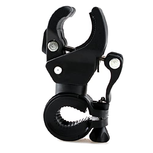 BESTonZON LED Flashlight Clamp Holder for Bike Rotating Torch Mount Bracket Fits Handlebars Durable Hard Secure Grip with Pad