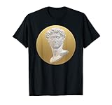 Michelangelo's Statue of David Bust Ancient Art Sculpture T-Shirt