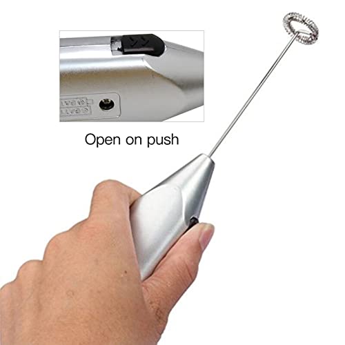 Xspeedonline 2Pcs Electric Frother & Warmer Mini Hand Mixture For Using At Home Or Commercial Kitchen, Suitable For Milk Whisk Coffee (Black And Silver) #TOP6
