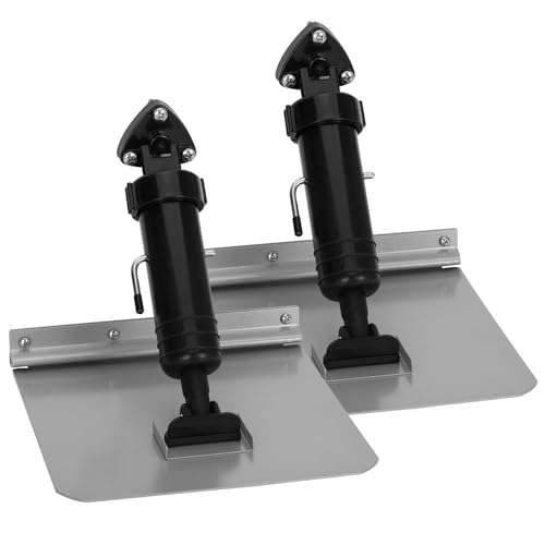 Self-Leveling Trim Tab System for Boat(2pc), 10"x10" Tab, for 16’ and more(17'-20') Boat, Boat Trim Tab for Smooth Ride, Great Control&Fuel Savings, Heavy-Duty Trim Tab for Boat, Easy-Install&Maintain
