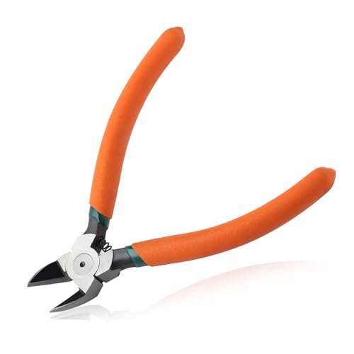 LEONTOOL Diagonal Pliers for Flush Cut Plastics, 45 Angled Wire Cutters for Crafting, Wire Side Cutters Clippers, Flush Cutter Wire Snips Flush Cut Plier for Jewelry Making, Electronic, Model, Floral by LEONTOOL - Used condition - US$8.01