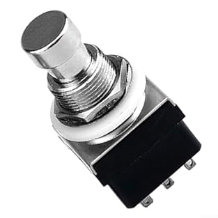 9-Pin 3PDT Latching Configuration: Industry-standard triple-pole, double-throw footswitch with 9 solder lug terminals for reliable true-bypass switching in guitar effect pedals and stompbox builds. Robust PA66 Housing & Ring Epoxy Seal: LONGLASTING p...