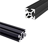 1PC Black 2525 Aluminum Profile 2550 25 Series 25mmx25mm Industrial Anodized Linear Guides Extrusion Frame Anodizing(EU-2550,900mm)