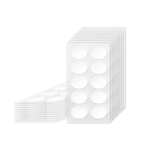 FlyCoco 200 PCS Ear Lobe Support Patches, Bifurcated Heavy Duty Clear Earring Stickers, Stabilizers for Long-Term Wear Large Protectors Earring Sticker for Heavy Earrings Protecting Stretched Earlobes