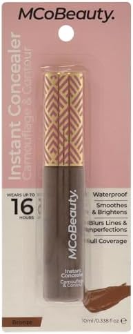 MCoBeauty Instant Camouflage And Contour Concealer - Highly Pigmented, Full Coverage Creamy Concealer - Brightens And Smooths The Skin - Waterproof, Long-Wear Formula - Bronze - 0.3 Oz