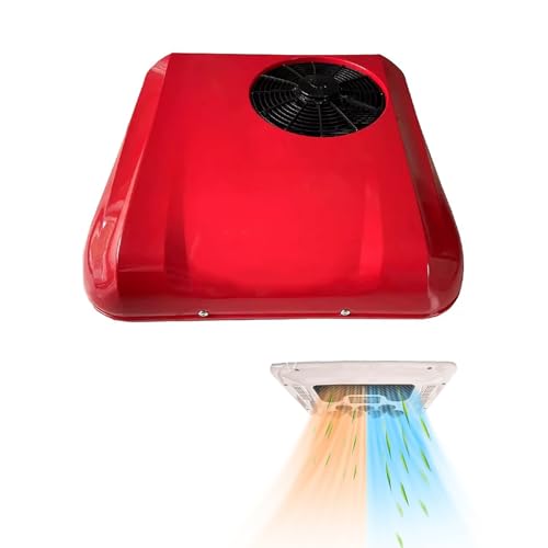 Aire acondicionado de techo de 12 V con función de calor y frío, aire acondicionado eléctrico 2 en 1 para autocaravanas, caravanas, yates, carritos de golf y autobuses