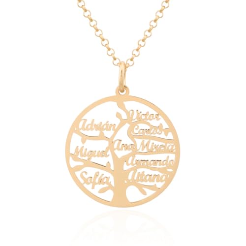 Collar Personalizable Plata de Ley 925 Árbol de la Vida