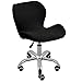 XGANGM Moderno Fodera per Sedia Ufficio Computer Girevole Senza Braccioli Scrivania Copertura per Sedia Rotelle Scandinava Schienale Coprisedie Elasticizzato Universale Cucina Bar,Nero,1PC